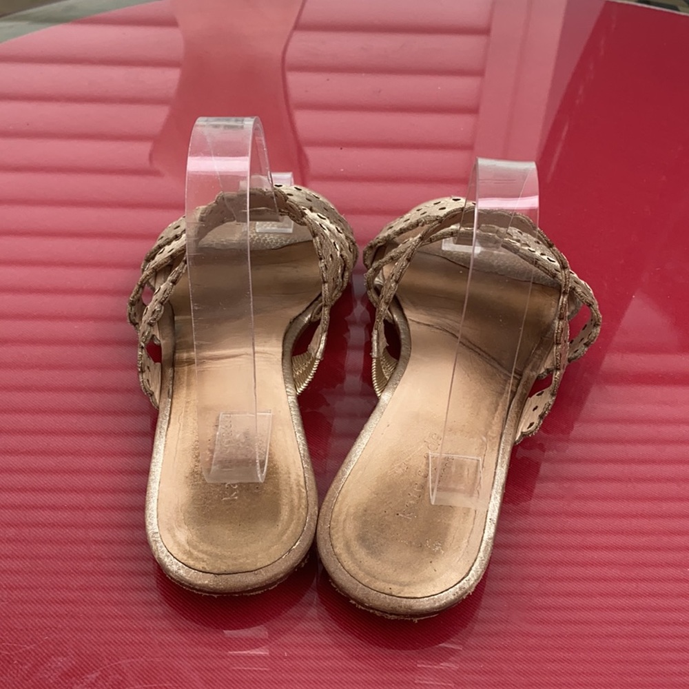 Kate spade gold leather sandals size 10 - Picture 4 of 7